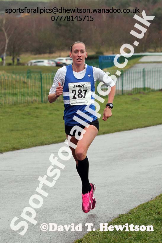 Laura Weightman (Morpeth) on the 2nd leg recording the fastest time during the womens Royal Signals Relays, Hetton. Photo: David T. Hewitson/Sports for All Pics